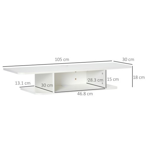HOMCOM Floating TV Unit Stand for TVs up to 40