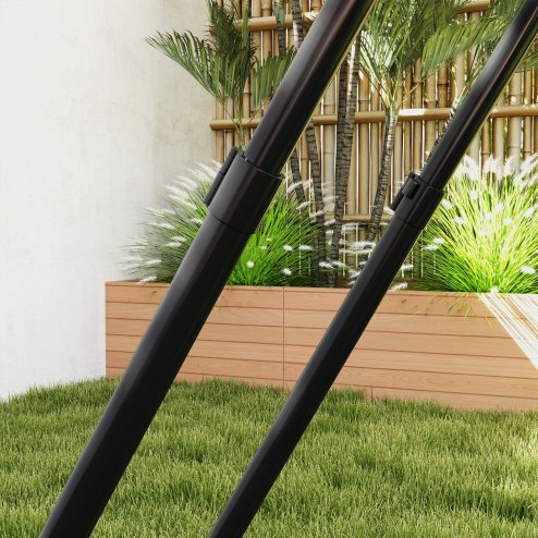 HOMCOM Football Rebounder Net with 5 Adjustable Angles, Foldable Football Kickback Target Goal for Garden Training Teaching