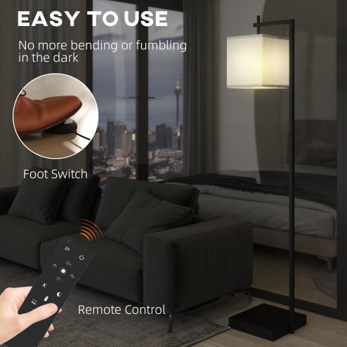 HOMCOM Floor Lamp for Living Room, 66