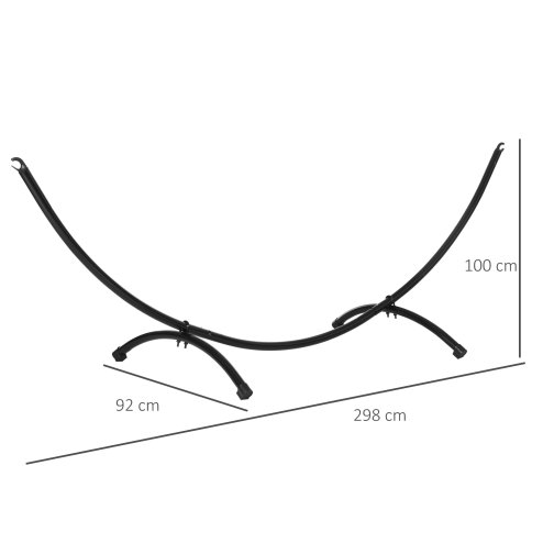 Outsunny 3(m) Universal Hammock Stand Metal Frame Garden Camping Picnic Outdoor Patio Replacement - Stand Only