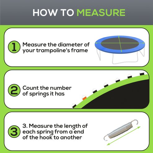 SPORTNOW Trampoline Replacement Mat with Eight Rows of Stitching, Spring Pull Tool, 72 V-Hooks, for 12ft Trampoline, Using 14cm Springs, Trampoline Jumping Mat, Green