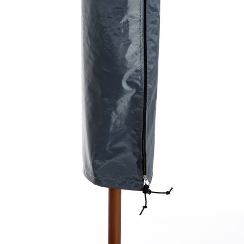 Outsunny Parasol Cover, Cantilever Umbrella Cover for 2-3.5 m Parasols, 420D Oxford Fabric Banana Umbrella Protector with Zipper for Outdoor Garden, Patio, Grey