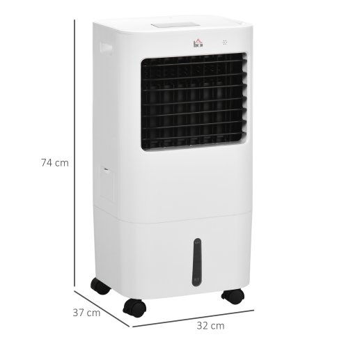HOMCOM 3-in-1 Portable Air Cooler with 15 Litre Capacity, Evaporative Air Cooler with Automatic Oscillation, 3 Modes, 3 Speeds, Ice Boxes, Air Conditioner Fan for Home, Bedroom, Office