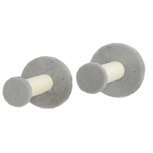 PawHut Cat Wall Furniture, 3 Piece Cat Shelves with Scratching Posts, Scratching Pads, Perches, Cat Wands, Toy Balls, Corner Design Cat Wall Shelves for Indoor Cats, Kittens, Light Grey