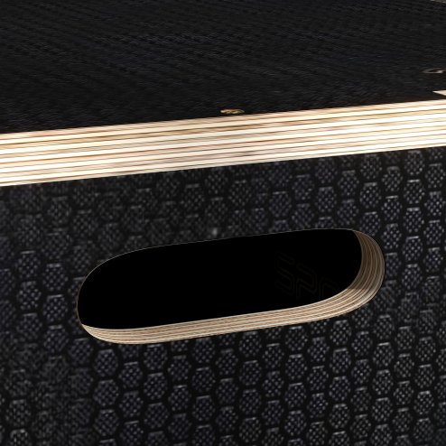 SPORTNOW 3-in-1 Wooden Plyo Box, Anti-Slip Plyometric Jump Platform, Step Up Exercise Box with Handle Openings for Home Gym, Workout Training, 41/51/61cm