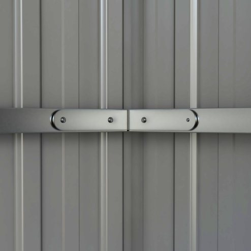 Outsunny 11 x 5.6ft Galvanised Steel Garden Shed, Metal Shed, Garden Storage Shed with Lockable Doors and Gloves for Outdoor Patio, Garden, Grey