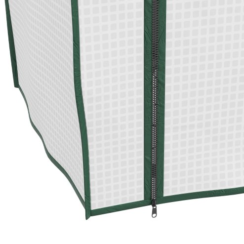 Outsunny 3 Tier Mini Greenhouse with Reinforced PE Cover, Portable Indoor Outdoor Greenhouse with Roll-up Door and Wire Shelves, 127H x 59W x 39D cm, White