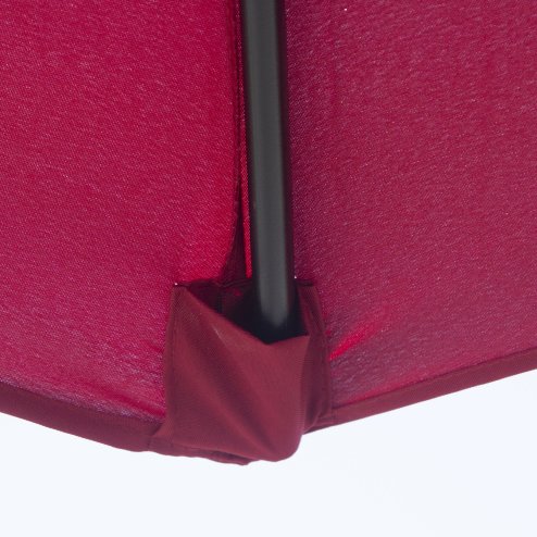 Outsunny 3(m) Garden Parasol Umbrellas, Outdoor Sun Shade with 8 Ribs, Tilt and Crank Handle for Balcony, Bench, Garden, Wine Red