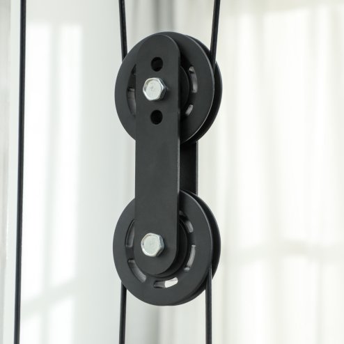 SPORTNOW 3-In-1 Smith Machine, Multifunctional Power Cage with Dual Cable Pulley System, Chest Press Station, 17-Level Squat Rack and Barbell Bar, Home Gym System