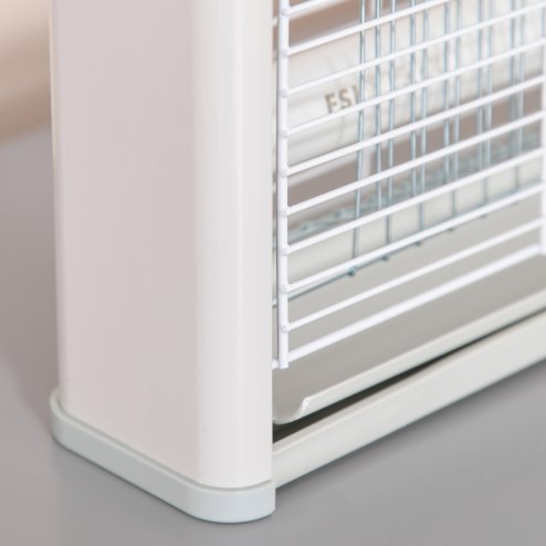 Outsunny 30W Electric Fly Zapper, Bug Zapper with UK Plug, 2 UV Bulbs, Hanging Chain, On/Off Switch and Removable Catch Tray, 60?O Coverage Insect Mosquito Killer for Indoor and Outdoor Use, Grey