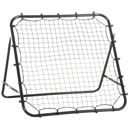 HOMCOM Rebounder Net Practise Kickback Target Goal with 5 Angles, for Teens, Adults, Softball, Football Training, Black