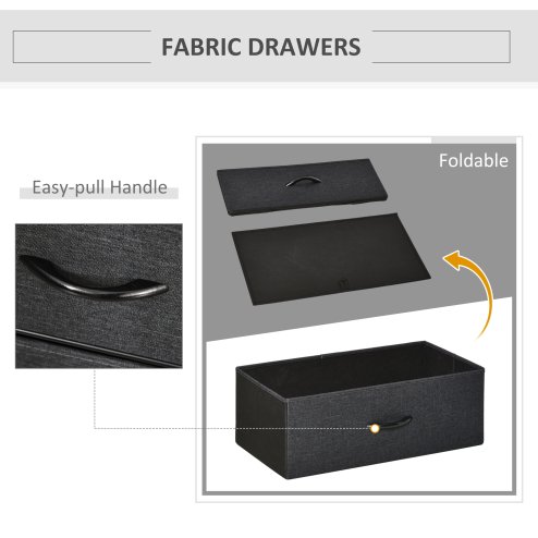HOMCOM 3 Drawer Storage Chest Unit Home Cabinet w/ Shelves Home Living Room Bedroom Entryway Living Furniture