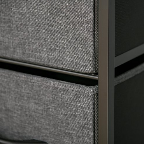 HOMCOM 4 Drawer Storage Chest Unit Home Cabinet w/ Shelves Home Living Room Bedroom Entryway Living Furniture