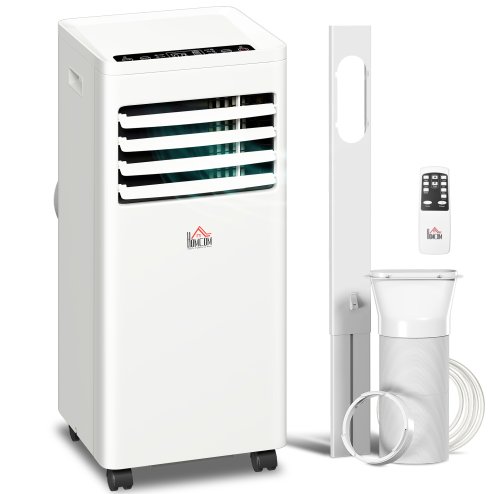 HOMCOM 5000 BTU Air Conditioning Unit, 3-in-1 Portable Air Conditioner, Dehumidifier, Cooling Fan with 2 Speeds, 24H Timer, Remote Control, Digital Display, Window Venting Kit, 18m²