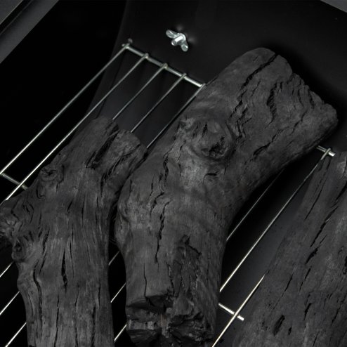 Outsunny Trolley Charcoal BBQ Barbecue Grill Cooker with 3-Level Adjustable Height Grill Nets, Patio Outdoor Garden Heating Heat Smoker with Wheels, 90 x 45 x 96 cm, Black