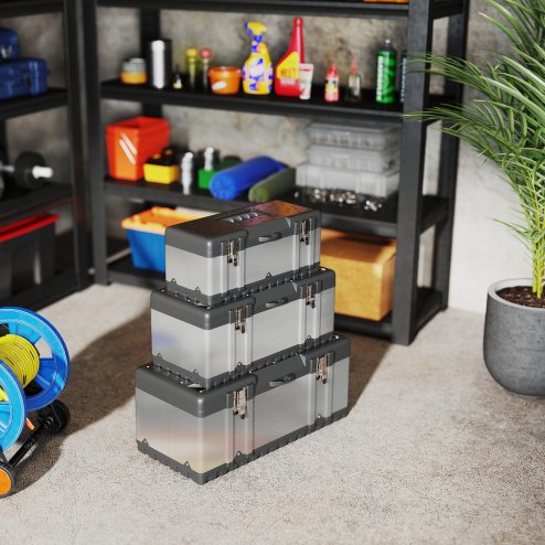 HOMCOM 3 Pieces Tool Box Set, 23