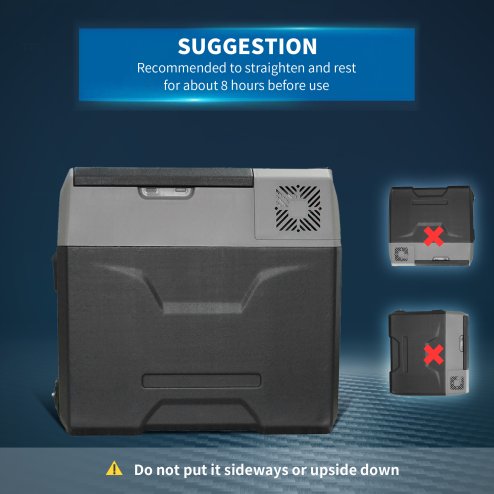 HOMCOM Car Refrigerator, Portable 12/24V Compressor Fridge Freezer, Electric Cooler Box Down to -20°C for Camping, (50 L)