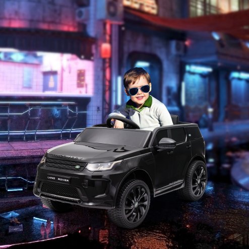 AIYAPLAY Land Rover Discovery Sport Licensed Kids Electric Car, 12V Ride on Car with Remote Control, LED Lights, Music, Horn, for Ages 3-6 Years, Black