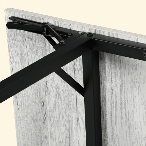 HOMCOM Folding Dining Table, Extendable Kitchen Table for Small Space, Drop Leaf Table for 2-4 People, Grey