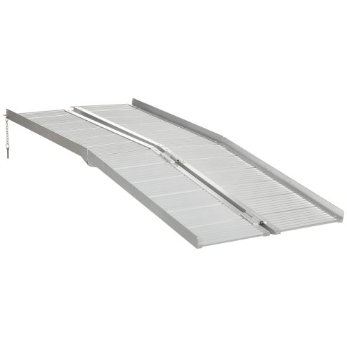 HOMCOM Folding Aluminum Wheelchair Ramp Portable Assist Suitcase Access Aid Disabled 6ft