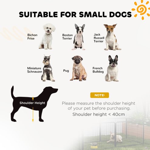 PawHut 2 Piece Dog Pen Expansion Pack for 60cm High Pet Playpen with 3 Connecting Stakes, Puppy Pen for Small Dogs