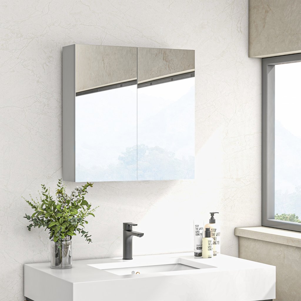 Square Bathroom Wall Cabinets With Mirror Image