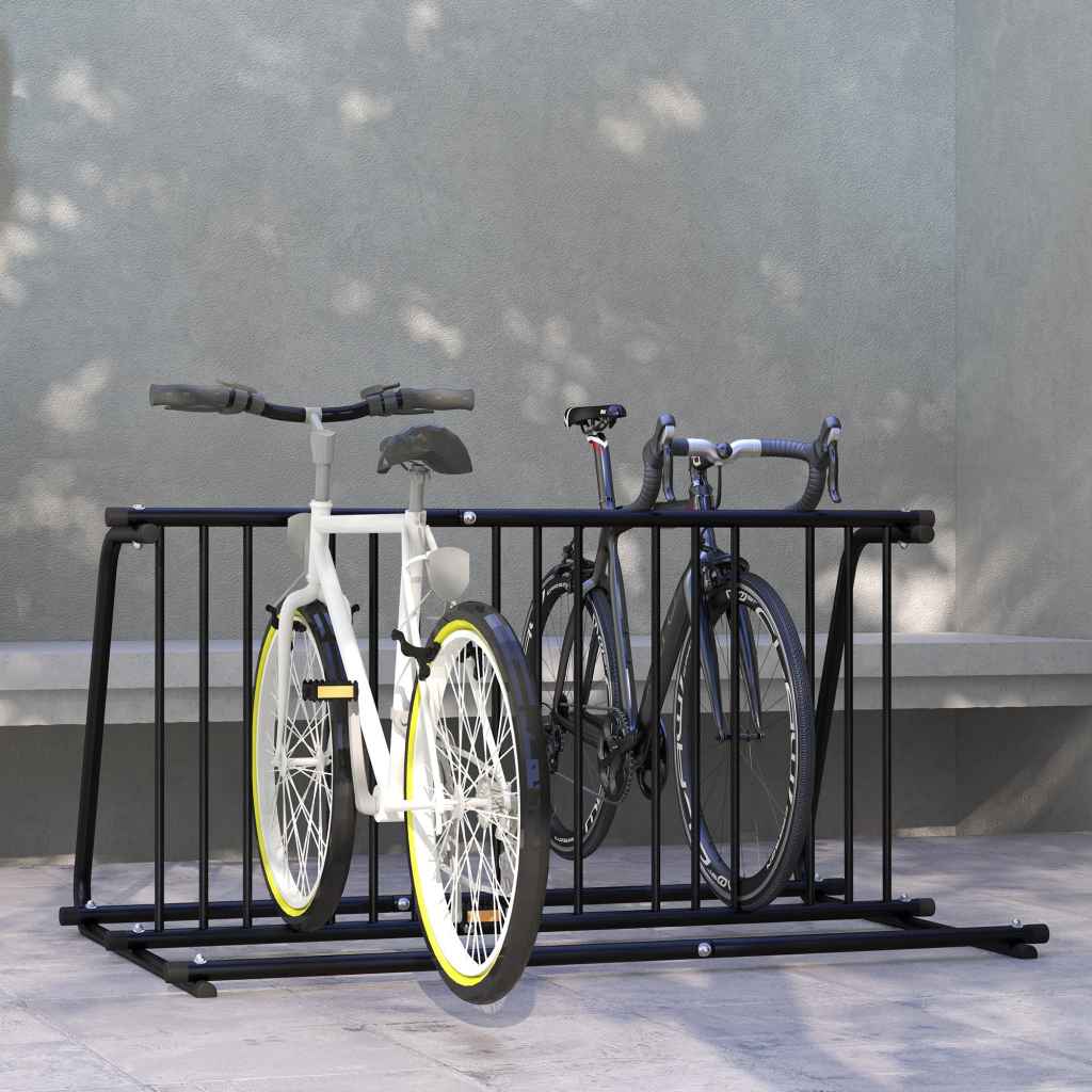 DURHAND Double-Sided Bike Rack for 6 Bicycles - Indoor/Outdoor Use: Yavolo