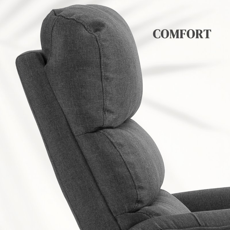 HOMCOM Power Lift Recliner Armchair, Electric Lift Chair for Elderly, Fabric Riser and Reclining Chair with Remote Control, Side Pockets, Extended Footrest, for Living Room, Dark Grey