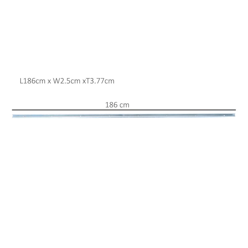 HOMCOM 6FT Modern Sliding Barn Door Closet Hardware Track Kit Track System Unit for Single Wooden Door