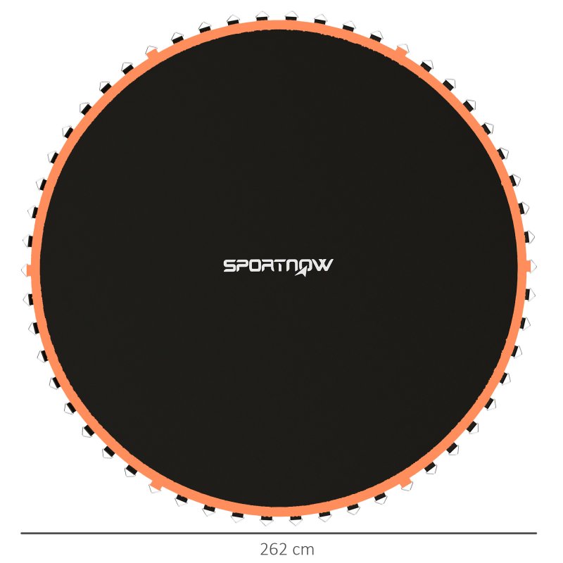 SPORTNOW Trampoline Replacement Mat with Eight Rows of Stitching, Spring Pull Tool, 54 V-Hooks, for 10ft Trampoline, Using 14cm Springs, Trampoline Jumping Mat, Orange