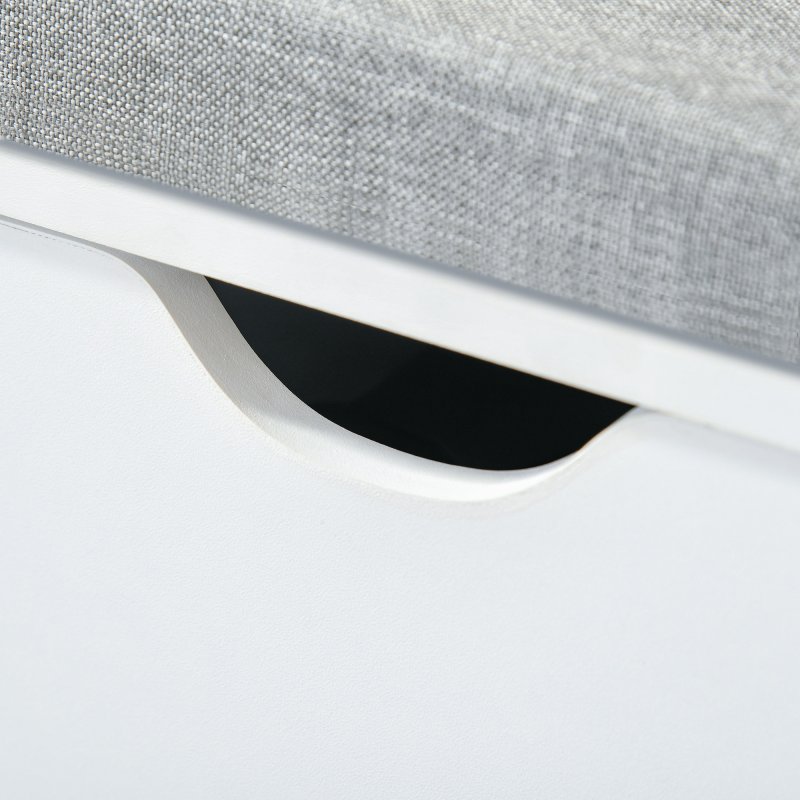 HOMCOM Shoe Bench with Seat Cushion Shoe Storage Cabinet with 7 Compartments Drawer Adjustable Shelves for Entryway Hallway Living Room