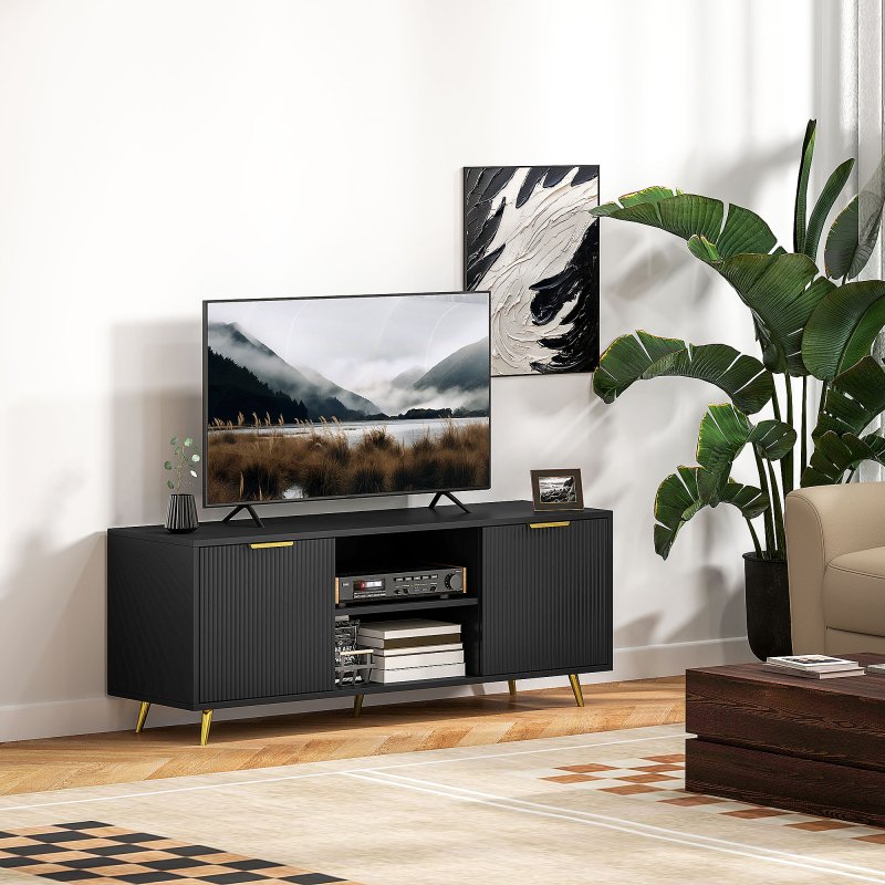 HOMCOM Modern TV Stand Cabinet for TVs up to 55