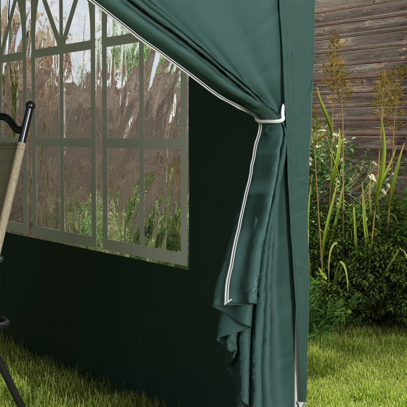 Outsunny 3 x 3(m) Pop Up Gazebo, Water and UV Resistant Party Tent Camping Canopy Marquee with Carry Bag, Green