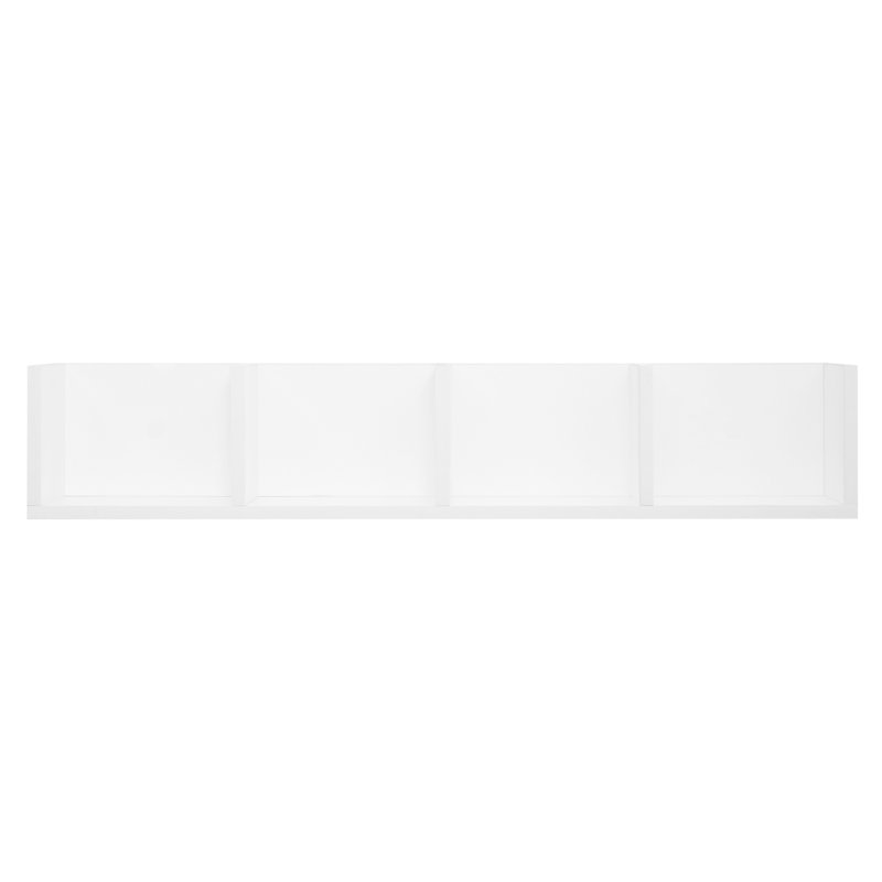 HOMCOM Wall Mount 84 CD / 56 DVD/Blu-ray/ Media Storage Rack 4 Cubes Wooden Shelf Organizer Unit Bookcase Display