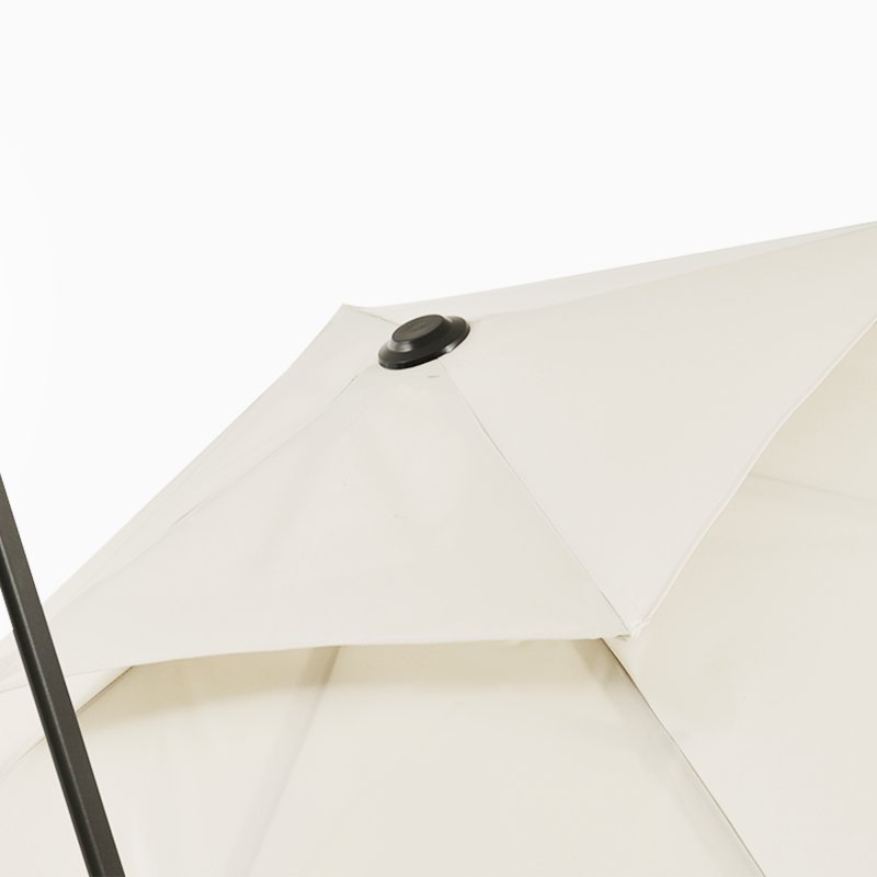 Outsunny 2.7 x 2.7(m) Cantilever Parasol with Aluminium Frame, Crank and Tilt, 360-Degree Rotation, Double Top Garden Umbrella with Base and Cover, Beige
