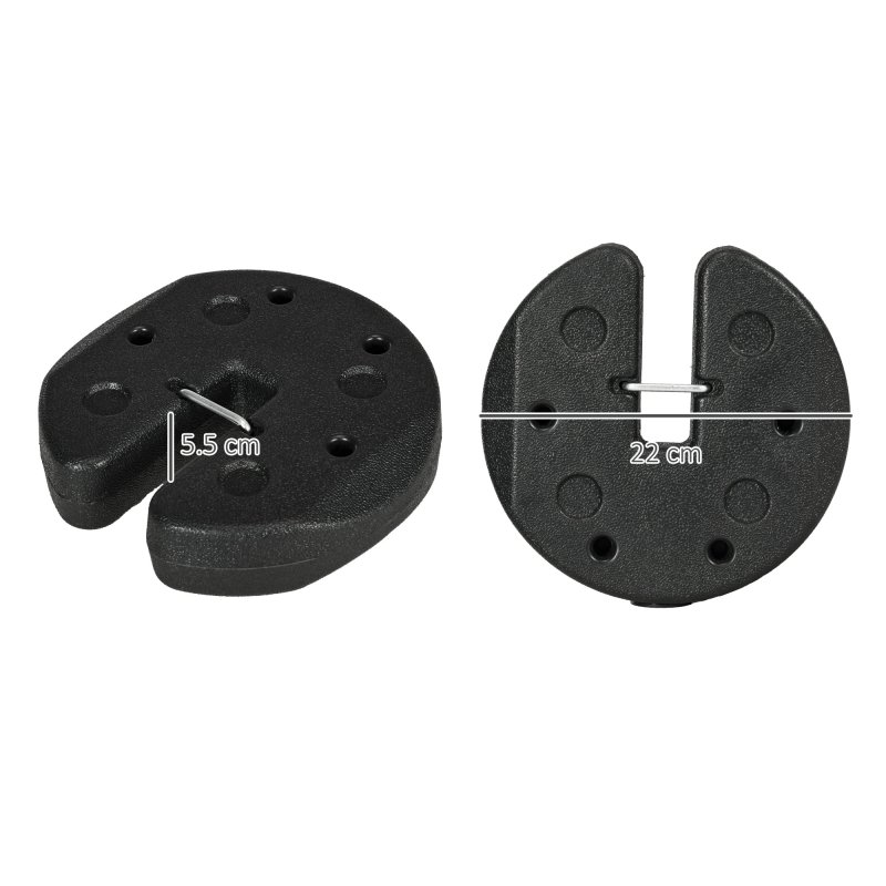 Outsunny Gazebo Weights Set of 4, 12KG Weights for Gazebo Legs with Reinforce Pins and Carry Belt, for Gazebos Shelters Marquees Tents