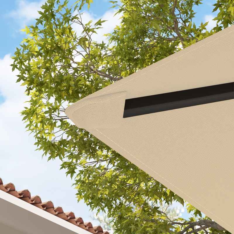 Outsunny 3 x 3(m) Gazebo Canopy Replacement Cover, Garden Gazebo Roof Replacement with Drain Holes, Water Resistant PVC Coating, 370g, UPF30+, TOP COVER ONLY