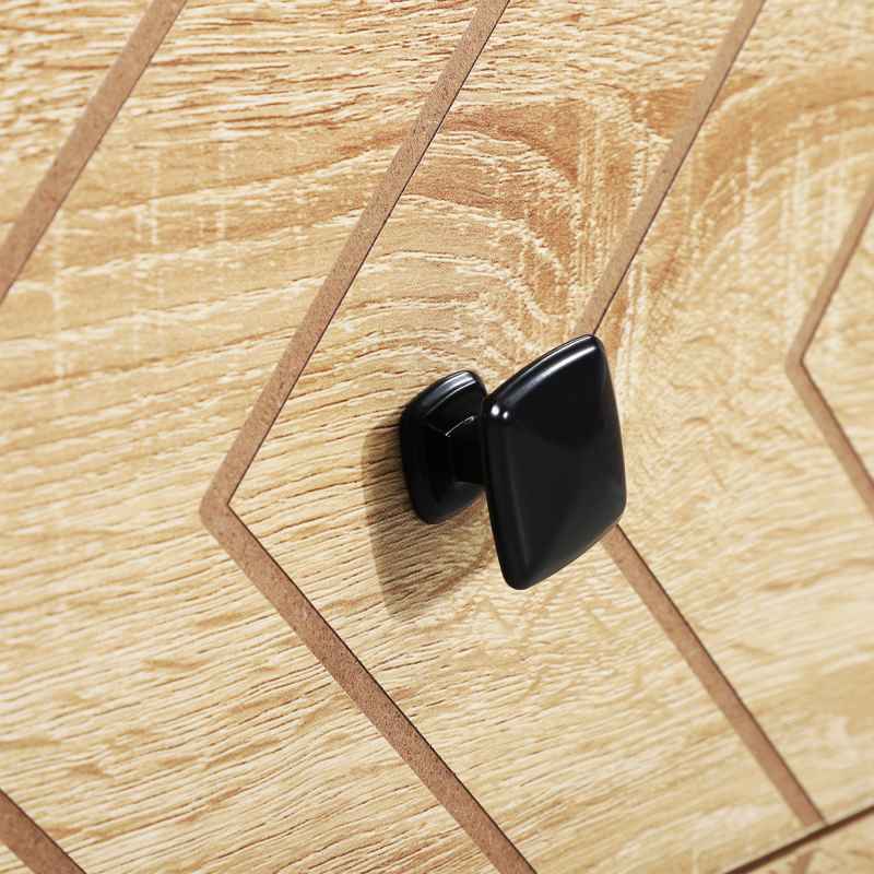 HOMCOM Bedroom Chest of Drawers, 6 Drawer Dresser, Sideboard Cabinet with Zigzag Design and Metal Base, Storage Drawer Unit, 120x71cm, Natural