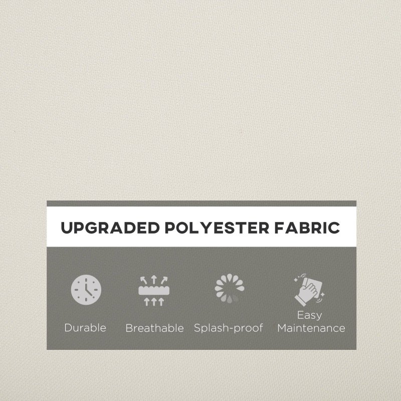 Outsunny Outdoor Cushion Pad Set for Rattan Furniture, 7 Piece Garden Furniture Cushions, Patio Conversation Set Cushions ONLY, Lightweight and Durable, Cream