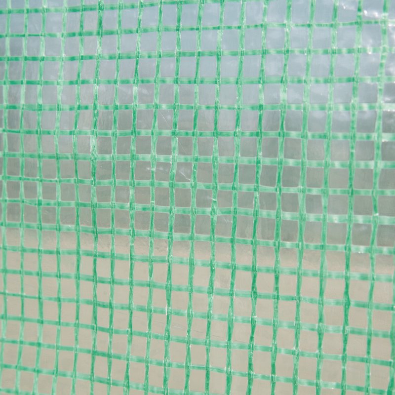Outsunny 3 x 2 x 2m Polytunnel Greenhouse with Roll-up Sidewalls, Door and 6 Mesh Windows, Walk In Green House with UV-resistant PE Cover, Green