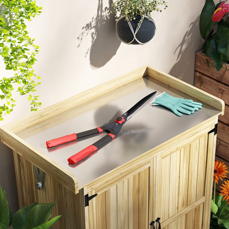 Outsunny Garden Shears, 63.5 cm Heavy Duty Hedge Shears with Razor-Sharp Blades, Comfort Grip and Tension Adjuster for Hedges, Shrubs and Bushes, Easy Cutting and Trimming