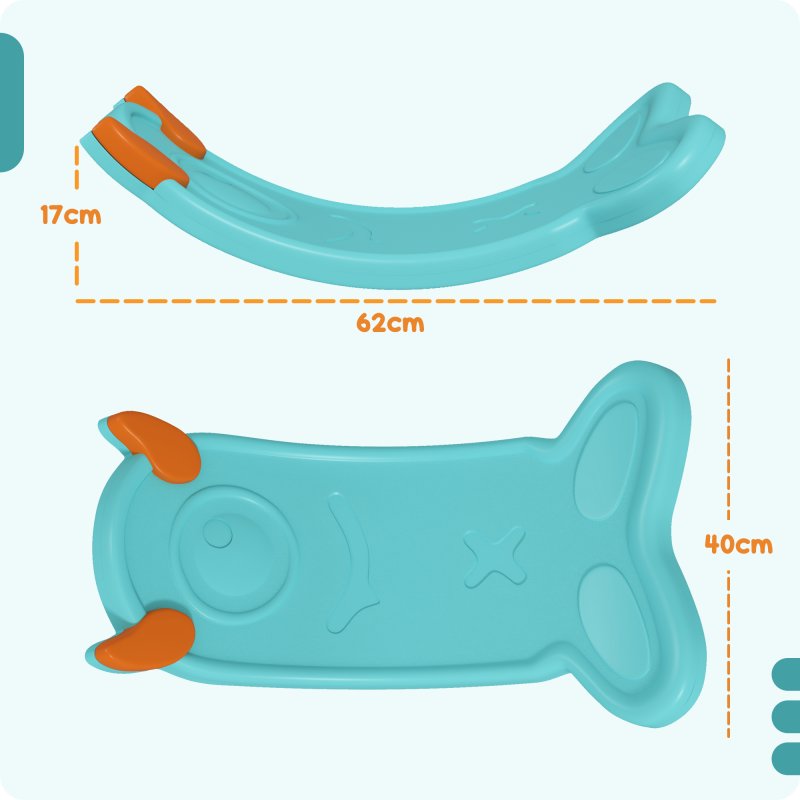 AIYAPLAY Balance Board Kids, Wobble Board Kids Seesaw Rock, Toddler Curved Balance Board for Balance Training & Sensory Play, Light Blue