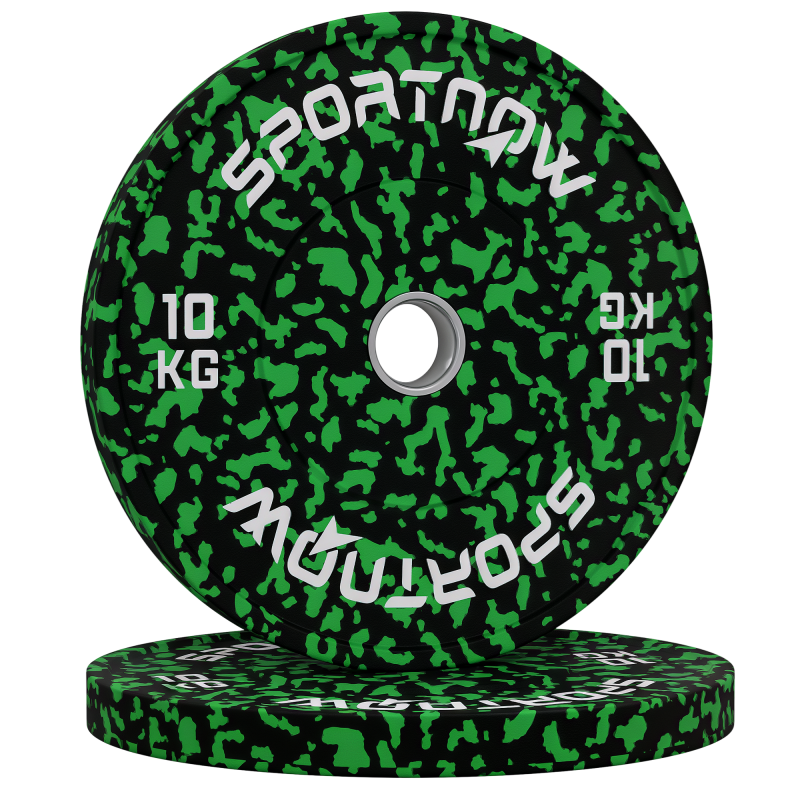 SPORTNOW Olympic Weight Plates Set, Solid Rubber Bumper Plates Weights Discs with 2"/5cm Holes, for Home Gym Weight Lifting Strength Training, 2 x 10kg