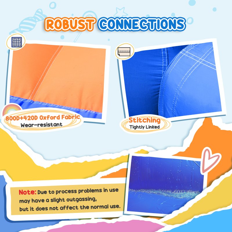 Outsunny 3 in 1 Kids Bouncy Castle with Slide and Pool Trampoline, Inflatable Water Park with Blower for Kids Age 3-8 Octopus Design 3.6 x 1.75 x 1.8m