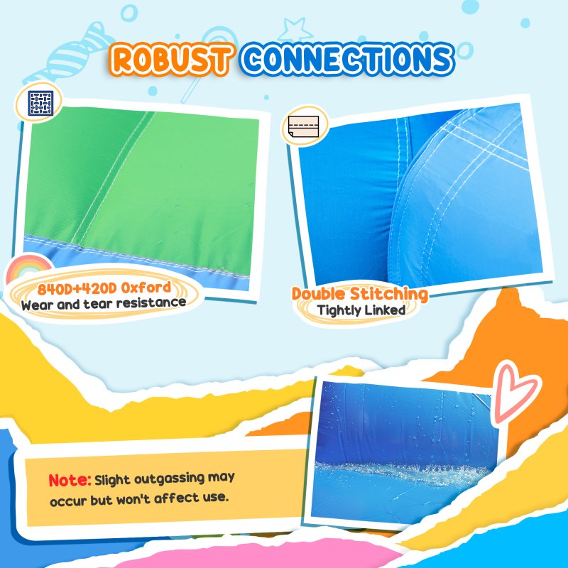 AIYAPLAY Bouncy Castle, Inflatable Bounce House Trampoline with 680W Blower, Water Slide, Splash Pool, Basketball Hoop, Ball Pits, Climbing Wall, Water Gun, Ring Toss, for Kids Outdoor Indoor