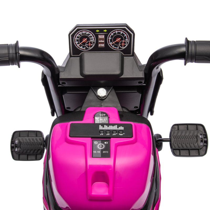 AIYAPLAY 3 in 1 Baby Trike, Tricycle, Balance Bike, Sliding Car, for ages 18-36 Months, 3-Wheel Motorcycle Design Ride On, Tricycle for Boys and Girls, with Headlights, Music, Horn - Pink