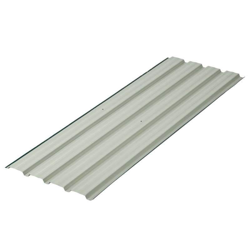 Outsunny Corrugated Roofing Sheets, Pack of 12, Galvanised Metal Roofing Sheets for Greenhouse, Garage, Storage Shed, Carport, 129 x 45cm, Green