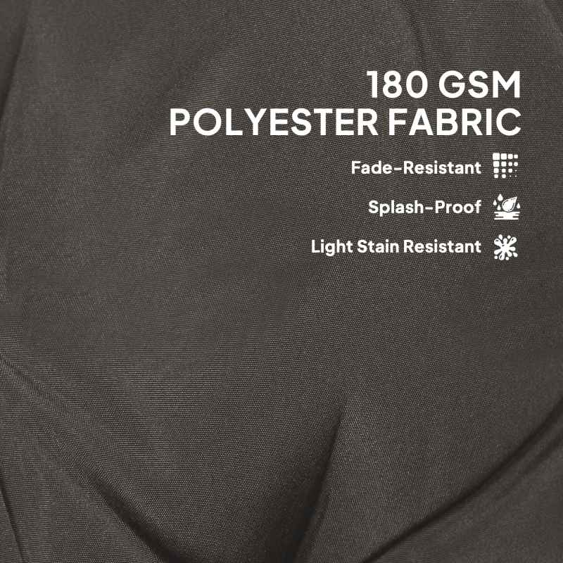 Outsunny Set of 4 Garden Chair Cushions with Backs, 108L x 50W x 5H cm Outdoor Seat Cushions Outdoor Seat Pads with Backrest, Tufted Back, Ties Dining Chair, Charcoal Grey