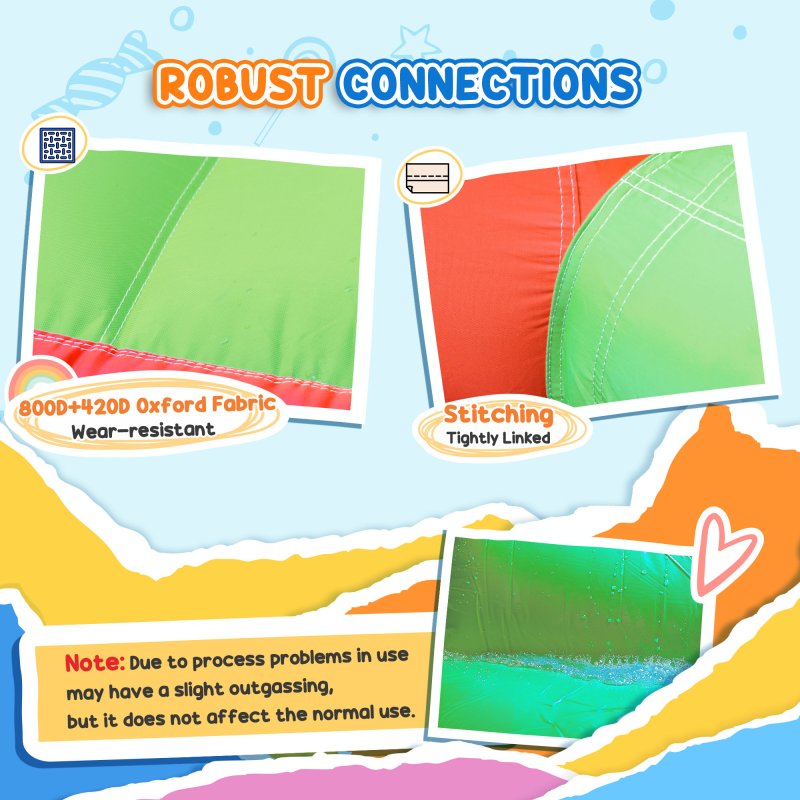 Outsunny Kids Bouncy Castle House Inflatable Trampoline Slide Water Pool Basket 4 in 1 with Blower Basketball Hoop for Kids Age 3-8 Castle Design 2.8 x 2.6 x 2.1m