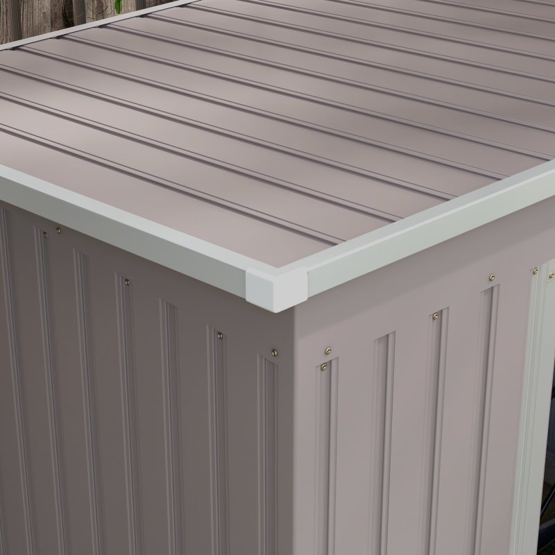 Outsunny 7 x 4ft Lean to Garden Shed with Foundation Kit, Double Door and Vents, Outdoor Metal Storage Shed for Equipment Tools, Grey